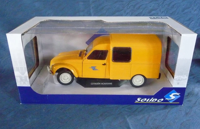 Voiture miniature au 1/18: CITROEN Acadiane la Poste de SOLIDO, neuve en boîte