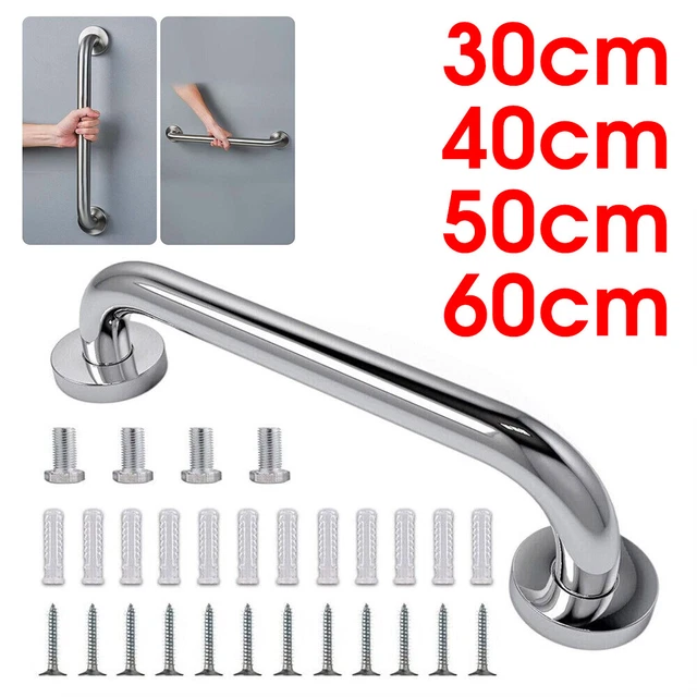 30/40/50/60cm Bathroom Grip Shower Grab Bar Safe Handle Handrail Rail Disabled