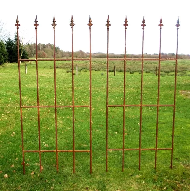 2er SET STECK ZAUNELEMENT RANKGITTER GARTENZAUN ANTIK LANDHAUSSTIL GARTEN ZAUN n