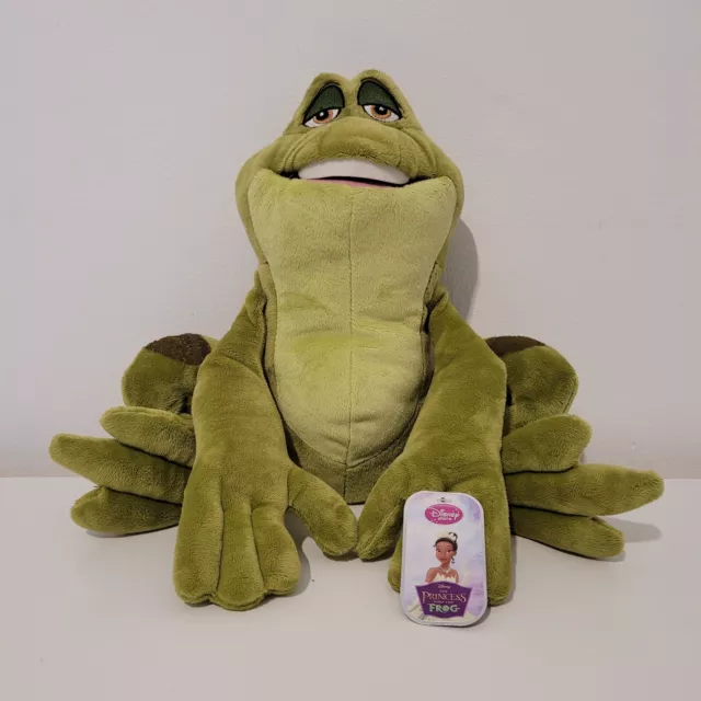 DISNEY STORE PRINCE Naveen Frog (Princess And The Frog) Soft Toy Plush
