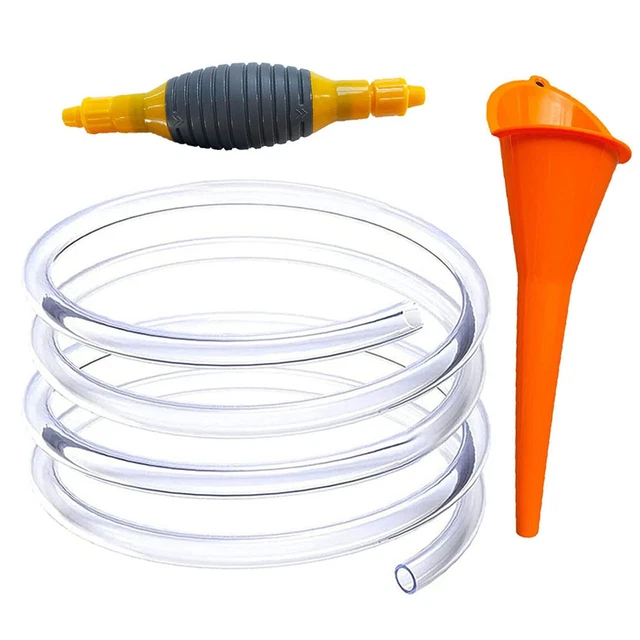 Hand Pump 2m Transfer Pump with funnel for Petrol, Diesel, Waters, Oil