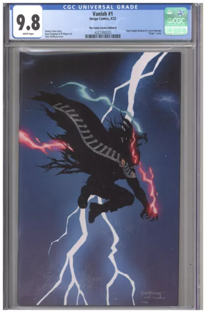 Vanish #1 CGC 9.8 The Comic Corner B Edition Kirkham Dark Knight Returns Homage