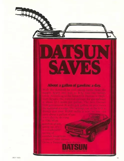 Datsun Magazine Advertisement Print Ad Cycle Magazine July 1973