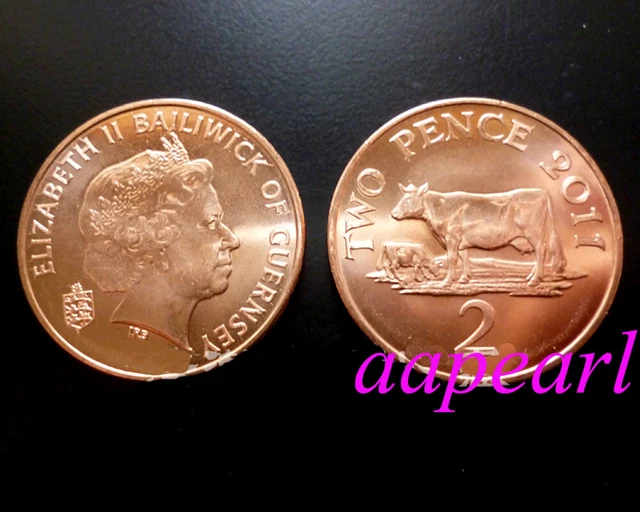 1 Pcs Guernsey Coins Money Collections 100% Real Coin Money Brand New UNC 26mm