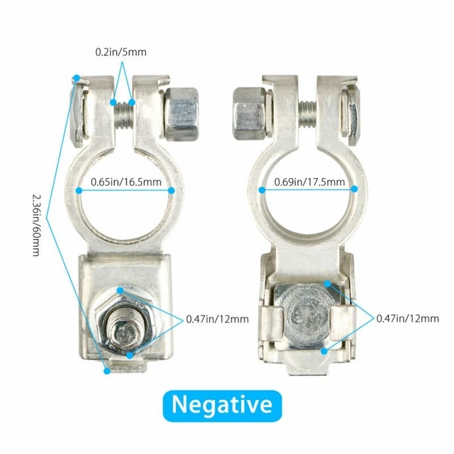 For Toyota Battery Terminal Cable Clamp Suitable for SAE and DIN Batteries 2pcs