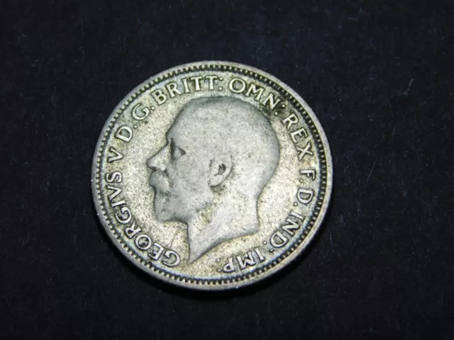 Vintage 1928  King George V   6 Pence Uk Great Britain England Silver Coin