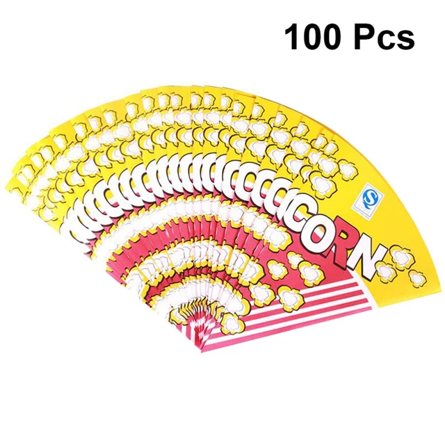 100tlg Dreieck-Popcorntüten Popcorn Tasche Süßigkeiten Tasche mit spitzem Boden