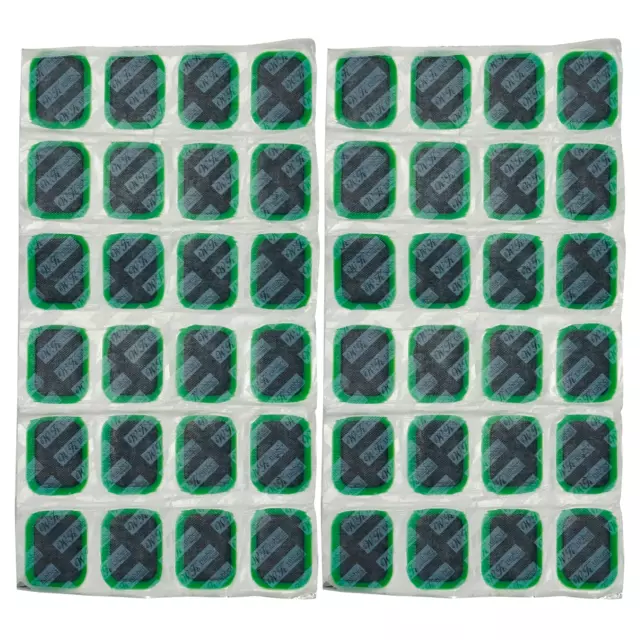 48Pcs Rubber Puncture Patches Bicycle Bike Tire Tyre Tube Repair Patch Kit Uk