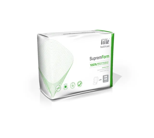 Lille Healthcare Suprem Form Maxi Large Shaped Incontinence Pad 1 x Pack 20
