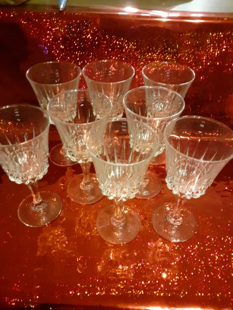Lot De 8 Verre A Vin Rouge  Cristal D’Arques  Modèle imperator