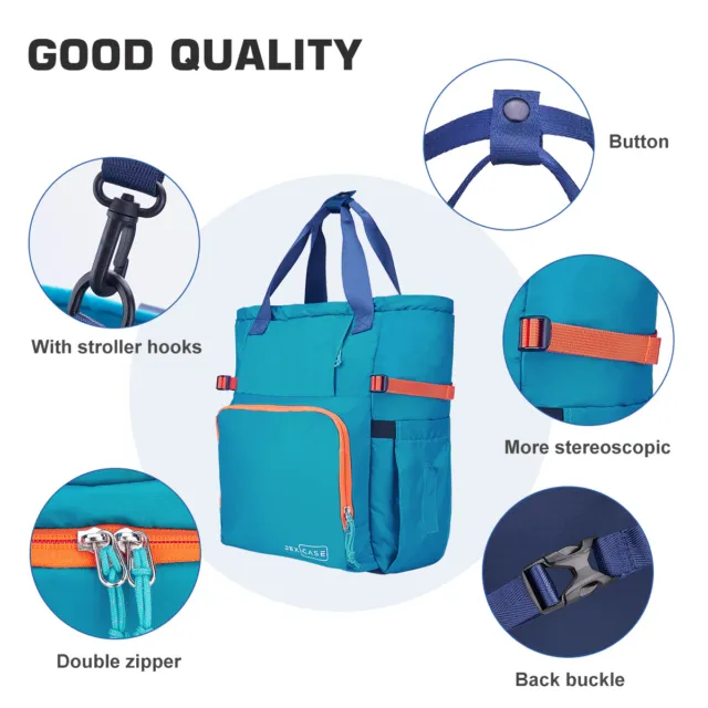 Living Traveling Share Baby Diaper Bag Multi-Function Travel Waterproof Backpack 4