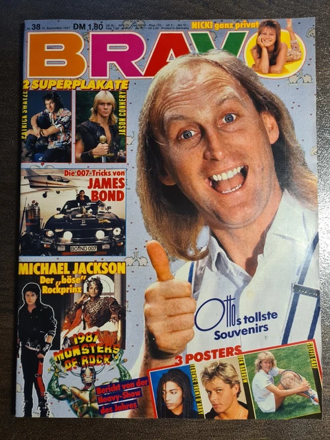 BRAVO 38/1987 Heft Komplett - Michael Jackson, Otto Walkes, Falco, Bon Jovi-Top!