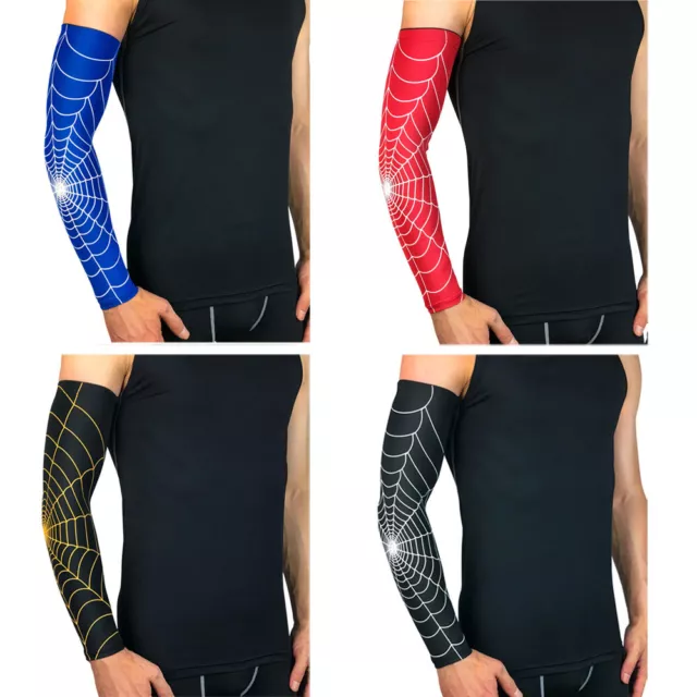 Brace Support Arm Sleeve Spider Web Pattern Sports Protection Protective Gear