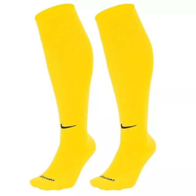 ✅ NIKE Classic Stutzen Fussball Socken Gr. 30-50 Schienbein Strümpfe Gelb