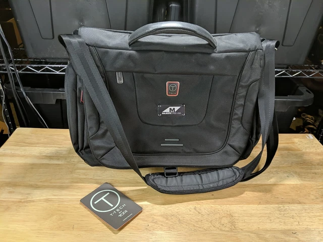 TUMI T-Tech Presidio Cook Expandable Laptop Messenger Bag Briefcase 67175D Black