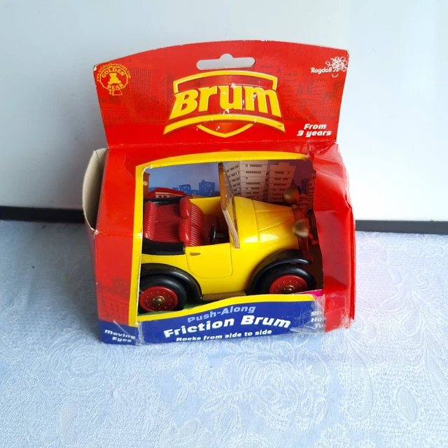 Brum Ragdol BRUM FRICTION TOY Car Golden Bear 2001 Ragdoll Productions Working ...