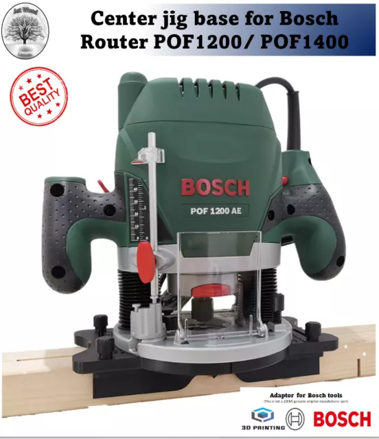 Center jig base Bosch router POF 1200 POF 1400 Groove Jig Milling Slotting