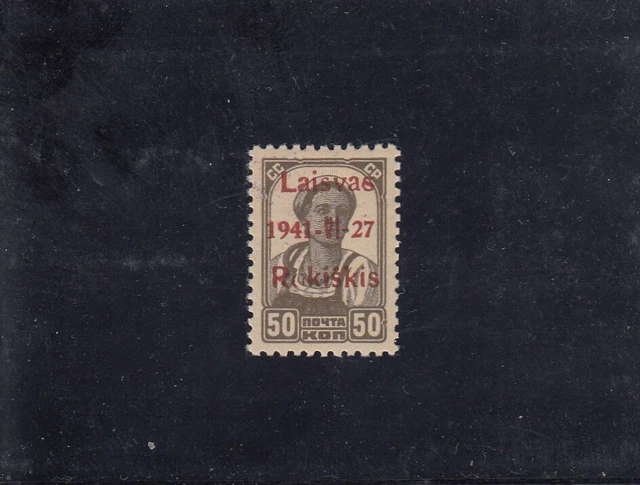 Litauen: MiNr. 6b Aufdruck Type III K, postfrisch, BPP Attest