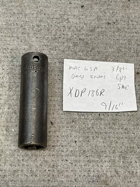 MAC Tools USA 3/8” Drive SAE 6pt Deep Impact Socket XDP186R 9/16”