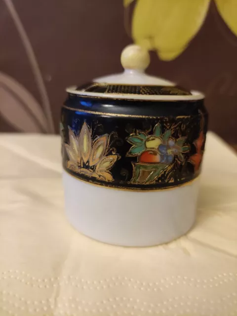 Noritake Small Vintage Jar For Species,Mustard....etc. Hand Painted