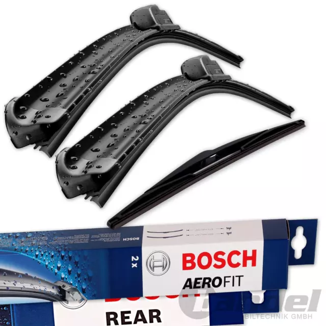 BOSCH Aero Fit Essuie-Glace Avant + Arrière Convient pour Opel Agila B