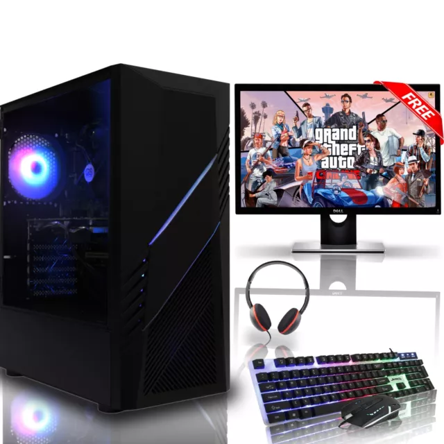 Gaming PC Bundle i3 i5 i7 Desktop Gaming Computer PC 16GB RAM RTX 3050 Windows10