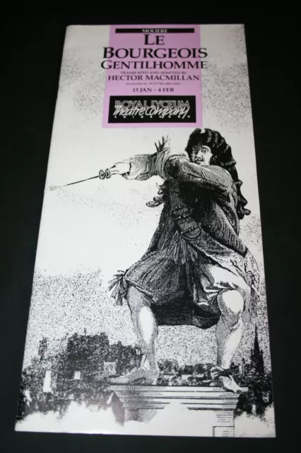 Le Bourgeois Gentilhomme - 1988 Royal Lyceum Programme & Flyer - Robert Carr