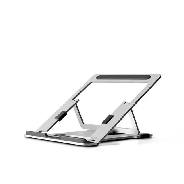 DECASSA Laptop Riser Stand Silver Foldable Portable Holder for 10-17" Laptops