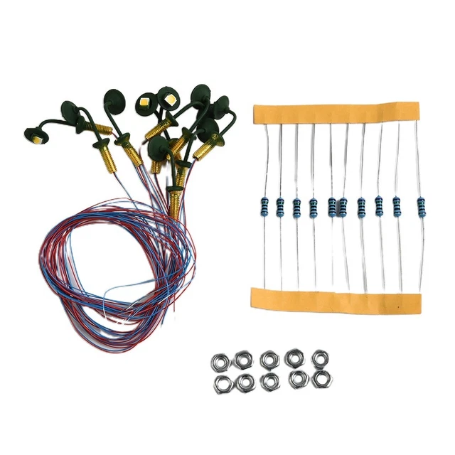 Lot De 10 Poteaux D'appliques Murales Style Réverbère - Échelle OO/HO - Éclairage LED - Neuf