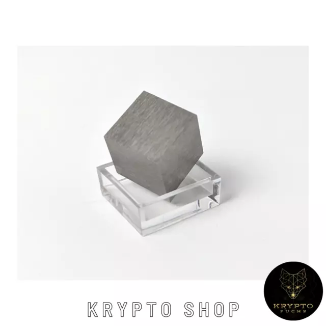 10mm Tungsten Cube Wolfram Würfel 99.95% für Krypto-Fans mit Schutzkapsel