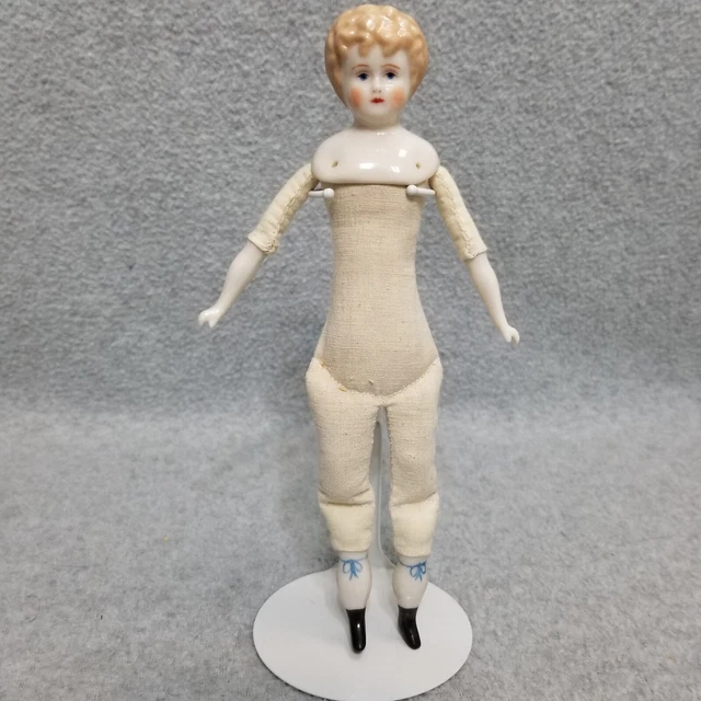 8" artist antique reproduction German china shoulder head Doll Dollhouse size