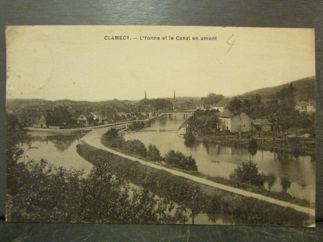 cpa 58 clamecy l'yonne et le canal upstream