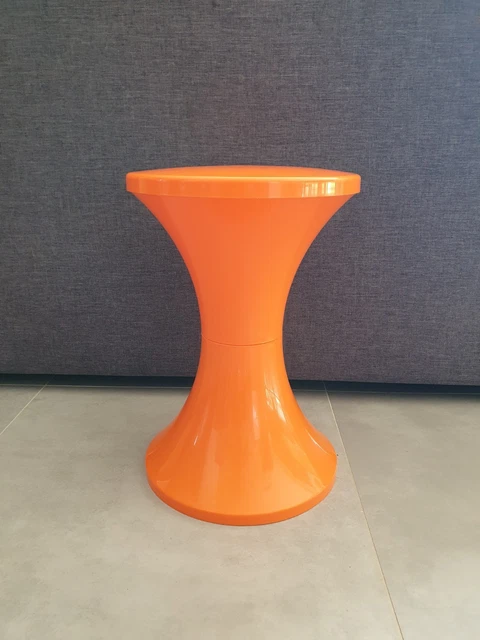 Tabouret Tam Tam Orange – Édition STAMP – Années 70 – Made In France – Occasion