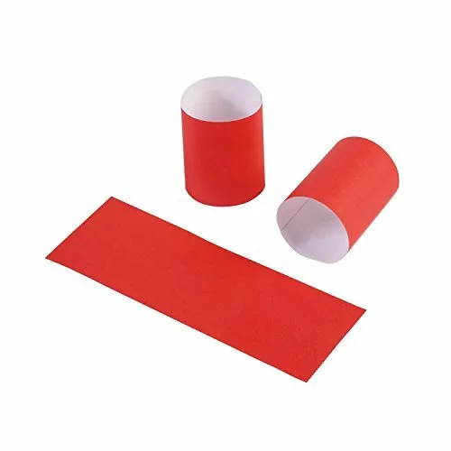Gmark Paper Napkin Band Box of 2500 Red Paper Napkin Rings self Adhesive GM1048