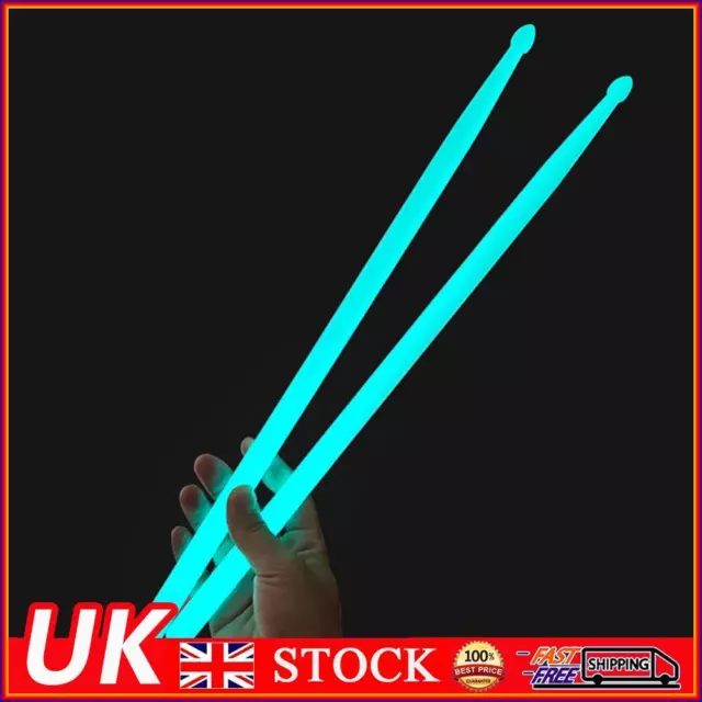 2 Pcs 4 Color Nylon Light Up Drum Sticks for Adults Kids Professional (Blue)
