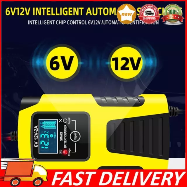 6V 12V 2A Smart Charging 3 Stages Digital Battery Repair Chargers for Motorcycle