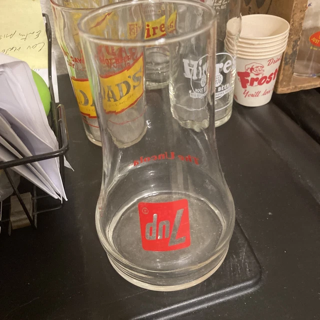 Vintage 7 Up Glass Uncola Soda Pop Glass 5 3/4” Drinking Glass