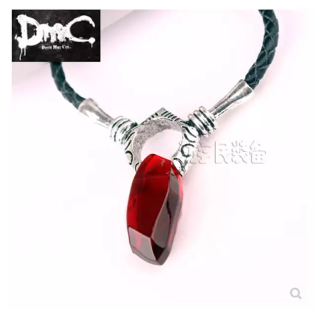 Game DmC Devil May Cry Dante Vergil Nephilim Ruby Necklace Pendant Red Blue Gift