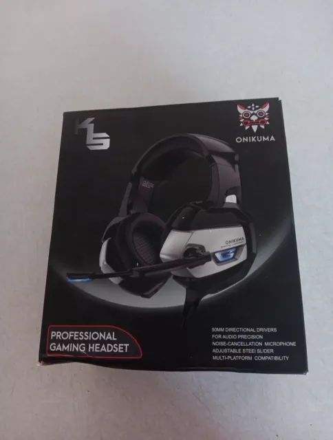 Onikuma K5 Blue Professional Gaming Headset Over Ear - New, Never Opened