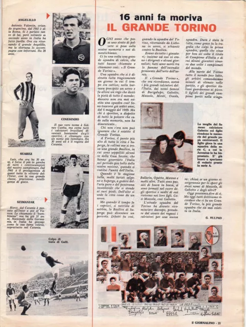 [KMB] IL GIORNaLINO  anno 1965 numero 18 CALCIO IL GRANDE TORINO