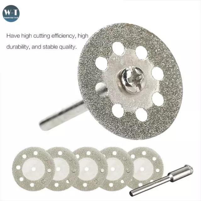 10pcs 16-50mm Diamond Grinding Wheel Metal Cutting Disc With 2pc Arbor Shaft