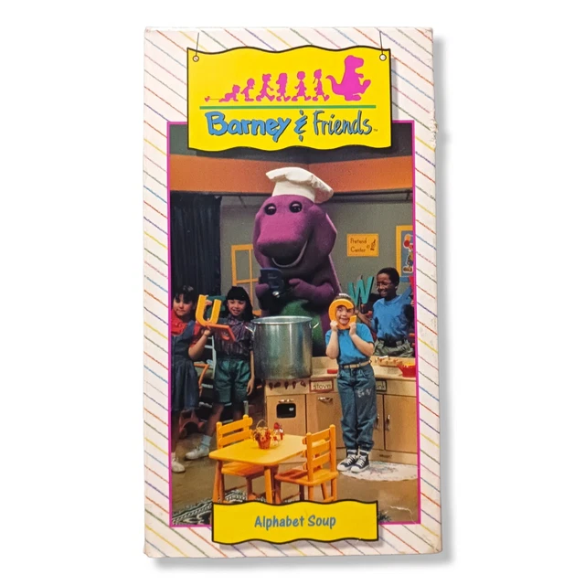 BARNEY & FRIENDS Alphabet Soup VHS Tape RARE! Time Life Video Lyons ...