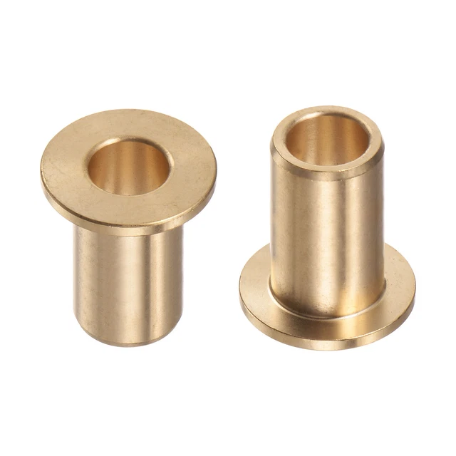 2pcs Flange Bearing Sleeve 10mm x 14mm x 30mm Bronze Self-Lubricating Bushings