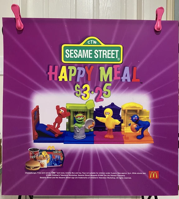 SESAME STREET MUPPETS Happy Meal Figure Toys Mcdonalds Aussie Translite