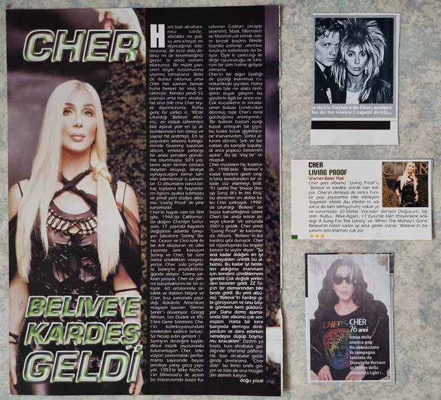 🎄 CHER 🎄 lot de presse clippings pack collection magazines