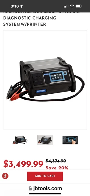 Midtronics Printer MIDTRONICS DCA8000P DYNAMIC Diagnostic Charging System With Printer ...