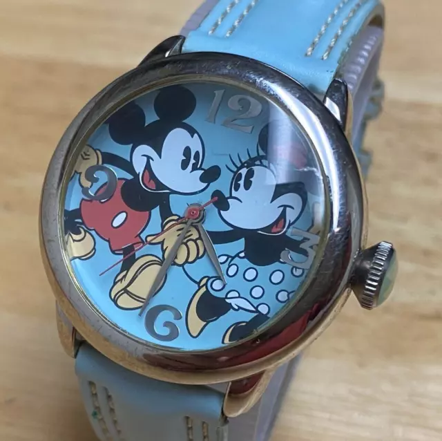 Disney Mickey Minnie Special Edition Silver By SII Analog Quartz Watch~New Batte