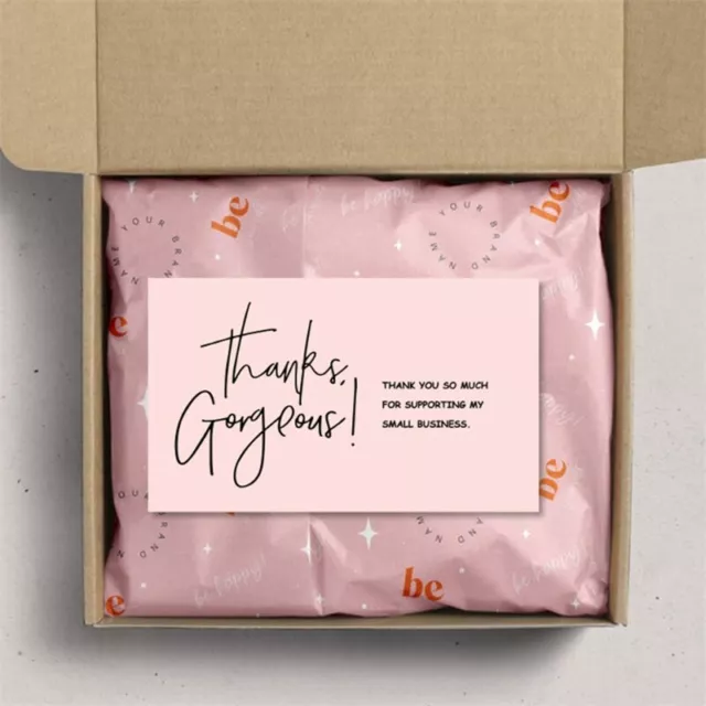 pink thank you card for supporting business package decoration "gorgeous tha- Sp