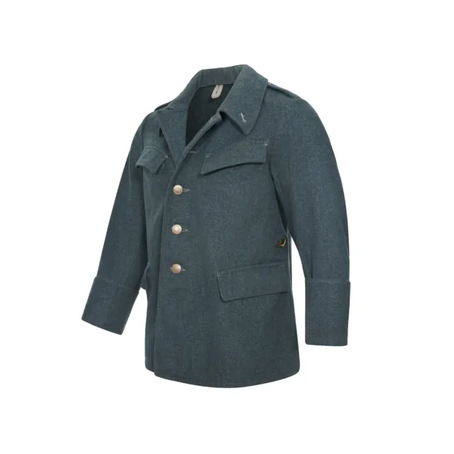 Wool Jacket Swiss Army Vintage Surplus Original Military Tunic Uniform Dress Top 3