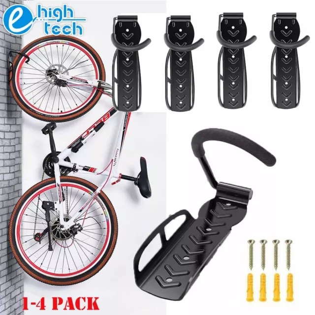 1-4Pack Bike Wall Mount Hook Rack Hanger Holder Bicycle Vertical Storage Stander